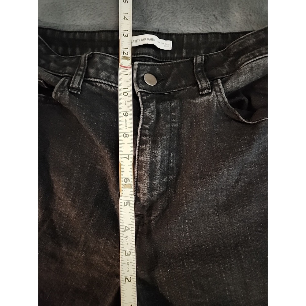 Women's Elizabeth and James High Rise Flare Jeans Black Wash Size 12 - Picture 4 of 8